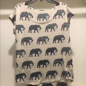 Women’s top with printed elephants